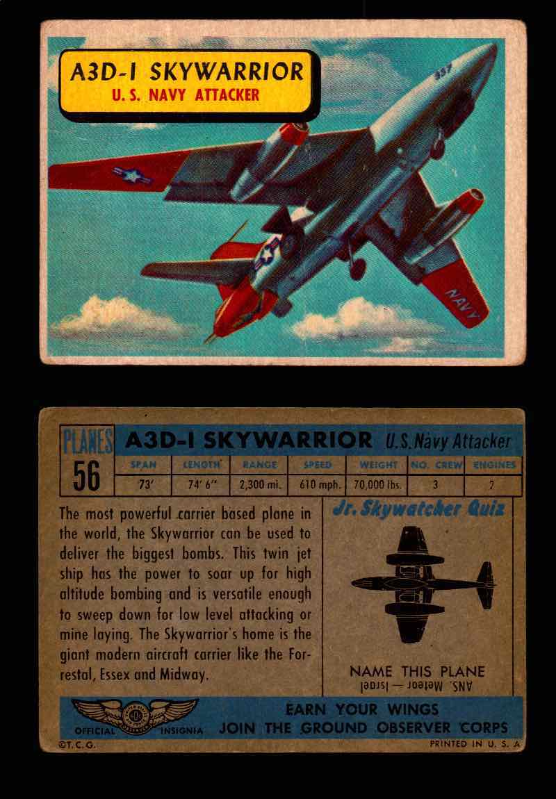 1957 Planes Series I Topps Vintage Card You Pick Singles #1-60 #56  - TvMovieCards.com