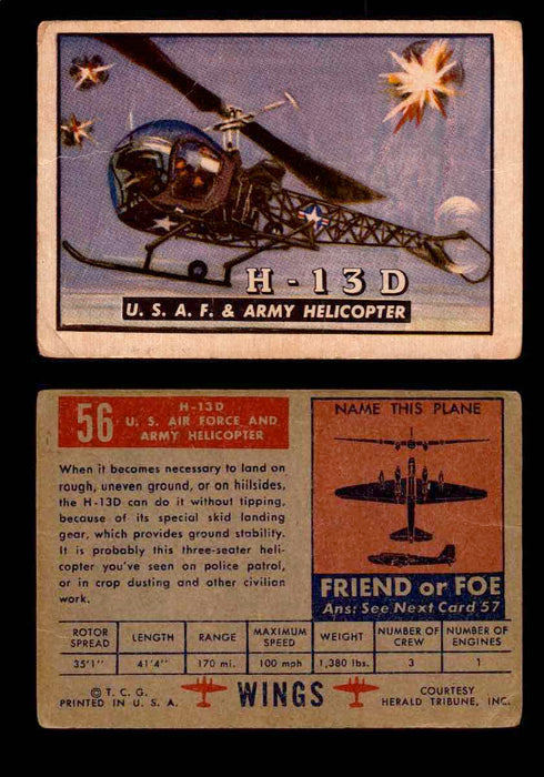 1952 Wings Topps TCG Vintage Trading Cards You Pick Singles #1-100 #56  - TvMovieCards.com