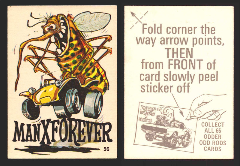 1970 Odder Odd Rods Donruss Vintage Trading Cards #1-66 You Pick Singles 56   Man X Forever  - TvMovieCards.com