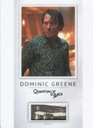 James Bond Classics 2016 Dominic Greene Relic Costume Card PR7 #132/200   - TvMovieCards.com