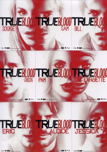 True Blood Archives Clear Gallery Character Chase Card Set PL1 thru PL11   - TvMovieCards.com