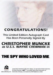 James Bond 50th Anniversary Series Two Christopher Muncke Autograph Card   - TvMovieCards.com