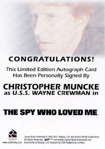 James Bond 50th Anniversary Series Two Christopher Muncke Autograph Card   - TvMovieCards.com