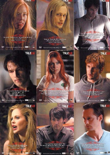 True Blood Premiere Edition Quotable Chase Card Set Q1-Q9   - TvMovieCards.com