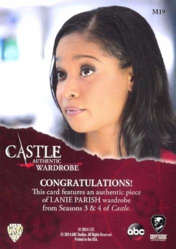 Castle Seasons 3 & 4 Lanie Parish Wardrobe Costume Card M19   - TvMovieCards.com