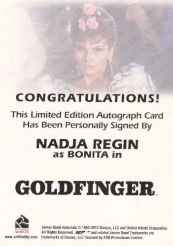 James Bond Archives 2015 Edition Nadja Regin Autograph Card   - TvMovieCards.com