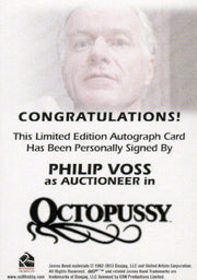 James Bond Archives 2015 Edition Philip Voss Autograph Card   - TvMovieCards.com