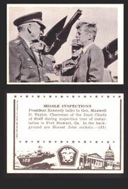 1963 John F. Kennedy JFK Rosan Trading Card You Pick Singles #1-66 57   Missile Inspections  - TvMovieCards.com