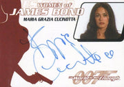 James Bond The Quotable James Bond Maria Grazia Cucinotta Autograph Card WA22   - TvMovieCards.com