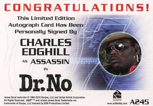 James Bond Archives 2014 Edition Charles Edghill Autograph Card A245   - TvMovieCards.com