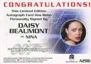 James Bond Classics 2016 Daisy Beaumont Autograph Card A286   - TvMovieCards.com