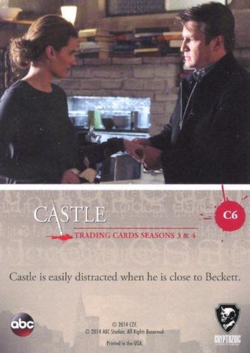 Castle Seasons 3 & 4 Foil Parallel Chase Card Caskett C6   - TvMovieCards.com