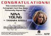 James Bond 50th Anniversary Series Two Nina Young Autograph Card A172   - TvMovieCards.com