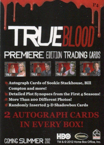 True Blood Premiere Edition Promo Card P4   - TvMovieCards.com