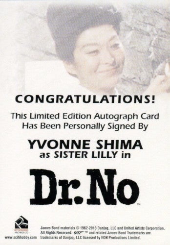 James Bond Archives 2015 Edition Yvonne Shima Autograph Card   - TvMovieCards.com