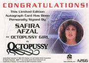 James Bond Classics 2016 Safira Afzal Autograph Card A266   - TvMovieCards.com