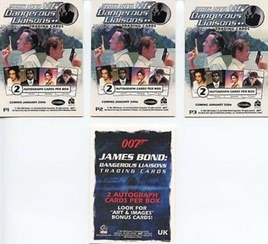 James Bond Dangerous Liaisons Promo Card Set 4 Cards   - TvMovieCards.com