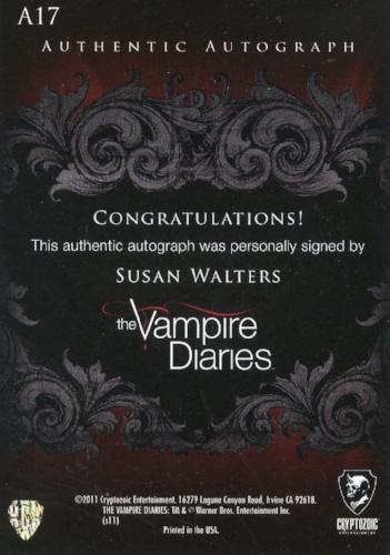 Vampire Diaries Season One Susan Walters as Carol Lockwood Autograph Card A17   - TvMovieCards.com
