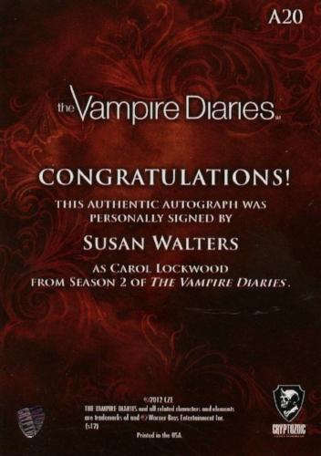 Vampire Diaries Season Two Susan Walters as Carol Lockwood Autograph Card A20   - TvMovieCards.com