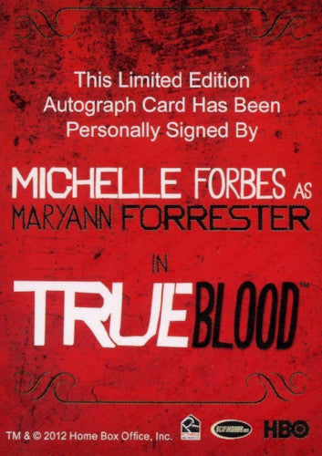 True Blood Archives Michelle Forbes as Maryann Forrester Autograph Card   - TvMovieCards.com
