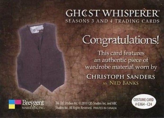 Ghost Whisperer Seasons 3 & 4 Christopher Sanders as Ned Banks Costume Card C24   - TvMovieCards.com