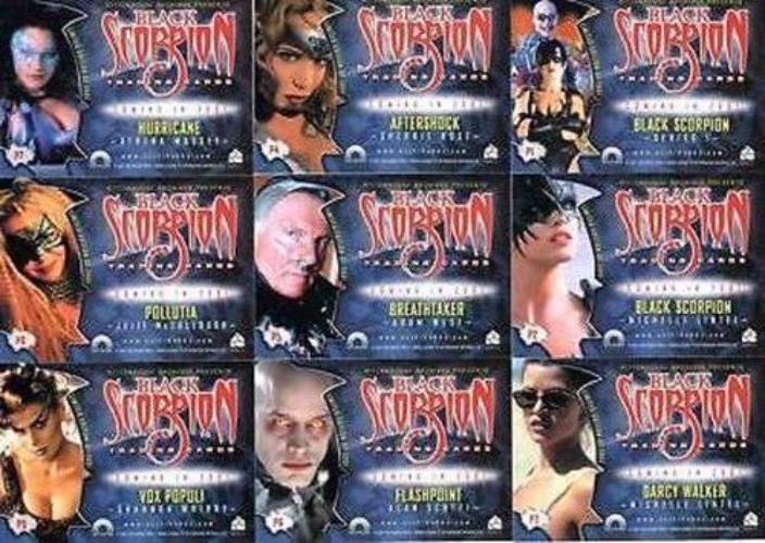Black Scorpion Preview Card Set 9 Cards P1 thru P9   - TvMovieCards.com
