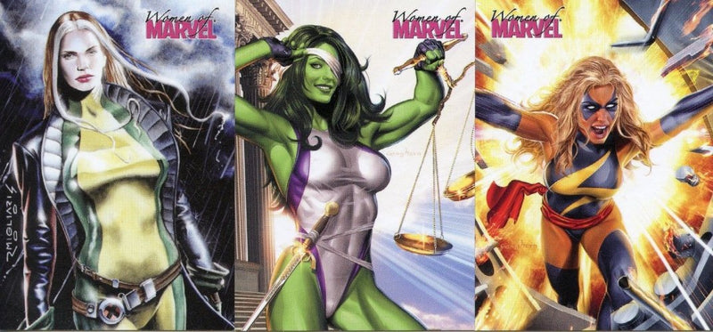 Marvel Women of Marvel Promo Card Lot 3 Cards P1  CP2  P3   - TvMovieCards.com