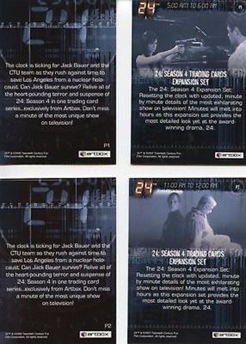 24 Twenty Four Season 4 Promo Card Set plus Expansion Promos 4 Cards   - TvMovieCards.com