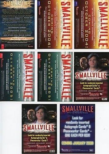 Smallville Mixed Seasons Promo Card Lot 8 Cards Inkworks   - TvMovieCards.com