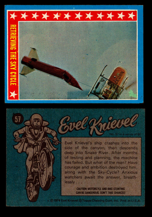 Evel Knievel Topps 1974 Vintage Trading Cards You Pick Singles #1-60 #57  - TvMovieCards.com