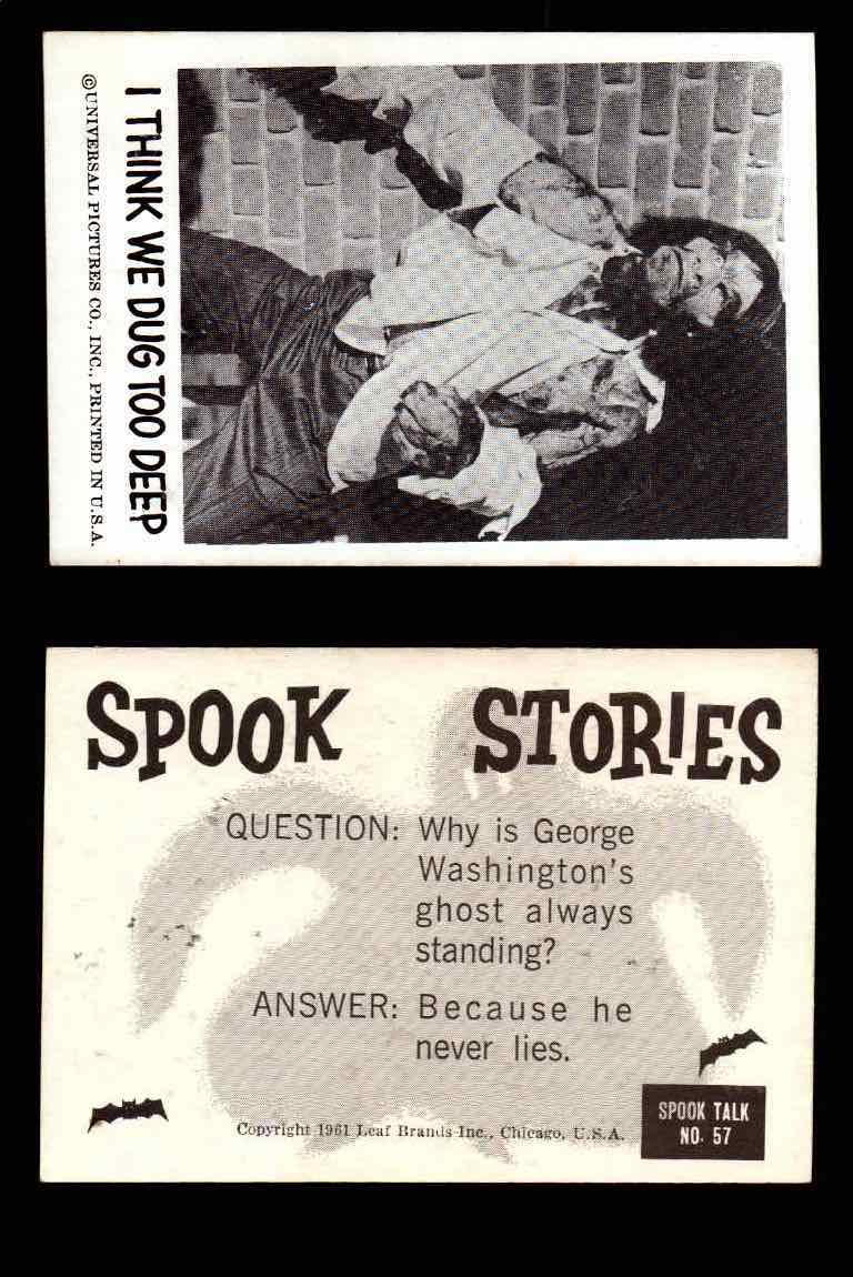 1961 Spook Stories Series 1 Leaf Vintage Trading Cards You Pick Singles #1-#72 #57  - TvMovieCards.com