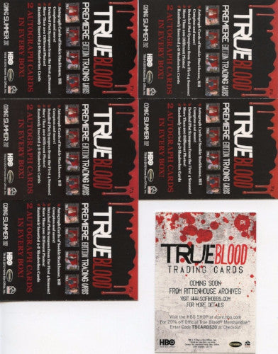 True Blood Premiere Edition Promo Card Lot 6 Cards   - TvMovieCards.com