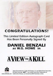 James Bond 50th Anniversary Series One Daniel Benzali Autograph Card   - TvMovieCards.com