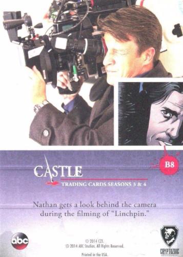 Castle Seasons 3 & 4 Foil Parallel Chase Card Behind The Scenes B8   - TvMovieCards.com