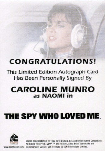 James Bond Archives 2015 Edition Caroline Munro Autograph Card   - TvMovieCards.com