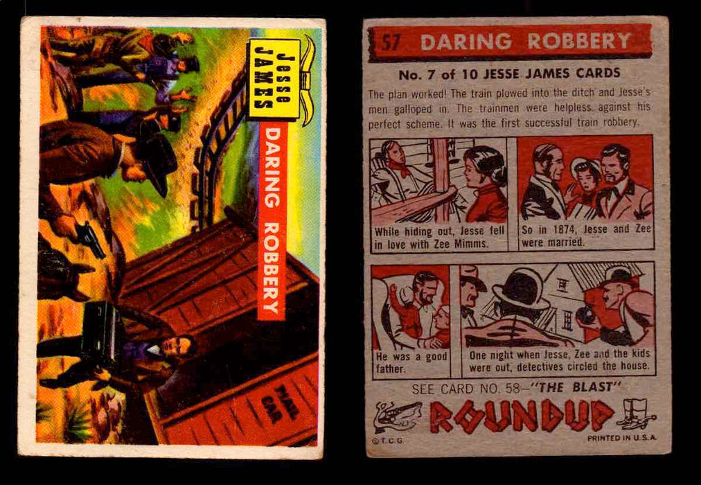 1956 Western Roundup Topps Vintage Trading Cards You Pick Singles #1-80 #57  - TvMovieCards.com