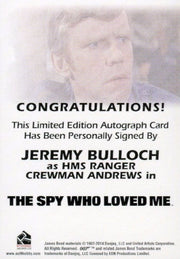 James Bond Archives 2015 Edition Jeremy Bulloch Autograph Card   - TvMovieCards.com
