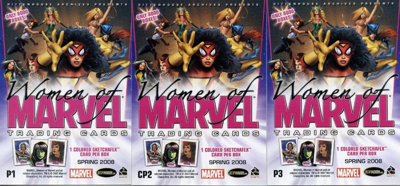 Marvel Women of Marvel Promo Card Lot 3 Cards P1  CP2  P3   - TvMovieCards.com