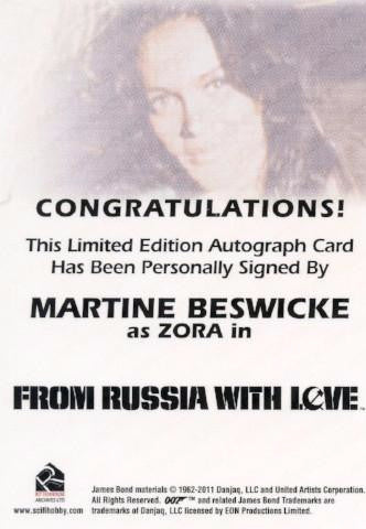 James Bond Archives 2014 Edition Martine Beswicke Autograph Card   - TvMovieCards.com
