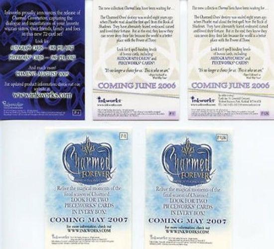 Charmed (Mixed Titles) Promo Card Lot 5 Cards Inkworks   - TvMovieCards.com