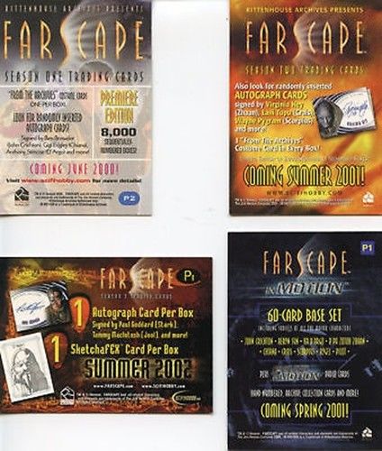 Farscape Mixed Seasons Promo Card Lot 4 Cards   - TvMovieCards.com