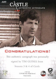 Castle Seasons 3 & 4 Tim Guinee Autograph Card A09   - TvMovieCards.com