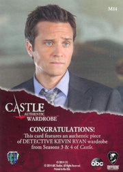 Castle Seasons 3 & 4 Kevin Ryan Wardrobe Costume Card M14   - TvMovieCards.com
