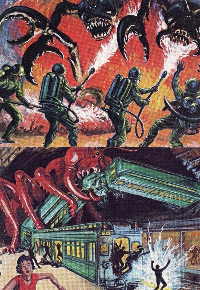 Mars Attacks Oversized Premium Card Set 5" by 7" 4 Cards Galasso 1984 - TvMovieCards.com
