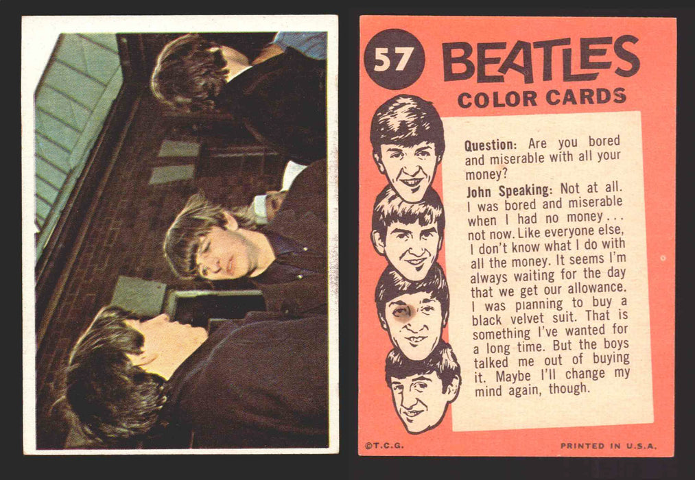 Beatles Color Topps 1964 Vintage Trading Cards You Pick Singles #1-#64 #	57  - TvMovieCards.com