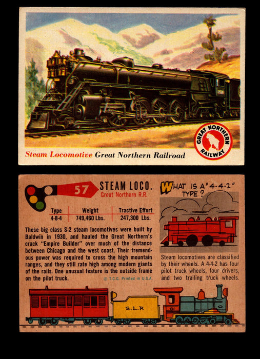 Rails And Sails 1955 Topps Vintage Card You Pick Singles #1-190 #57 Steam Loco  - TvMovieCards.com