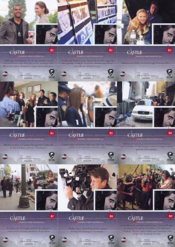 Castle Seasons 3 & 4 Behind The Scenes Chase Card Set   - TvMovieCards.com
