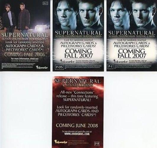 Supernatural Mixed Seasons Promo Card Lot 4 Cards   - TvMovieCards.com