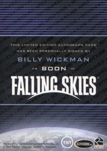 Falling Skies Season 2 Premium Pack Billy Wickman Autograph Card   - TvMovieCards.com