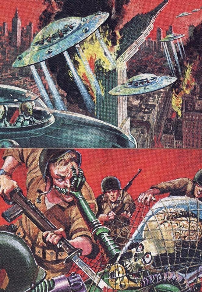 Mars Attacks Oversized Premium Card Set 5" by 7" 4 Cards Galasso 1984 - TvMovieCards.com
